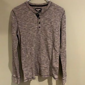 Express waffle thermal long sleeve t-shirt small